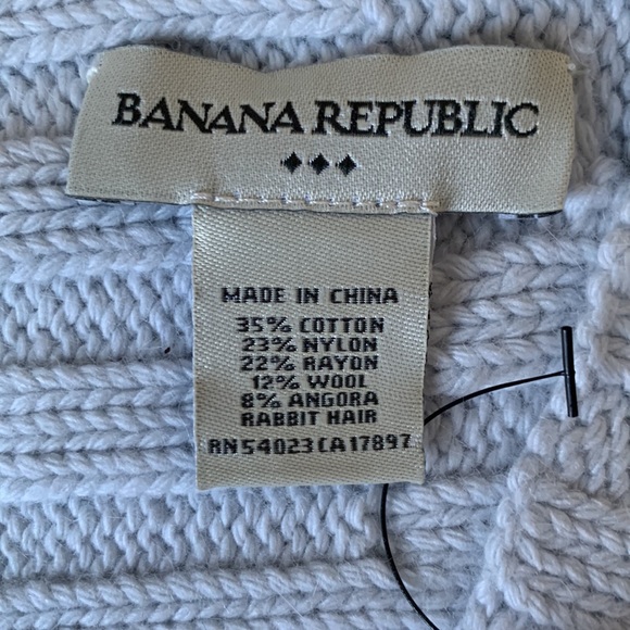 BANANA REPUBLIC Factory Light Blue Scarf, Gloves and Hat Set New With Tags - Picture 4 of 13
